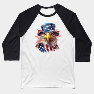 Cool American Eagle Portrait #4 Baseball T-Shirt